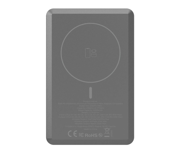 Mobile Origin PowerBank Aluminum 30W PD 20000mAh PB14 MagSafe Compatible - 1502708 - zdjęcie 2